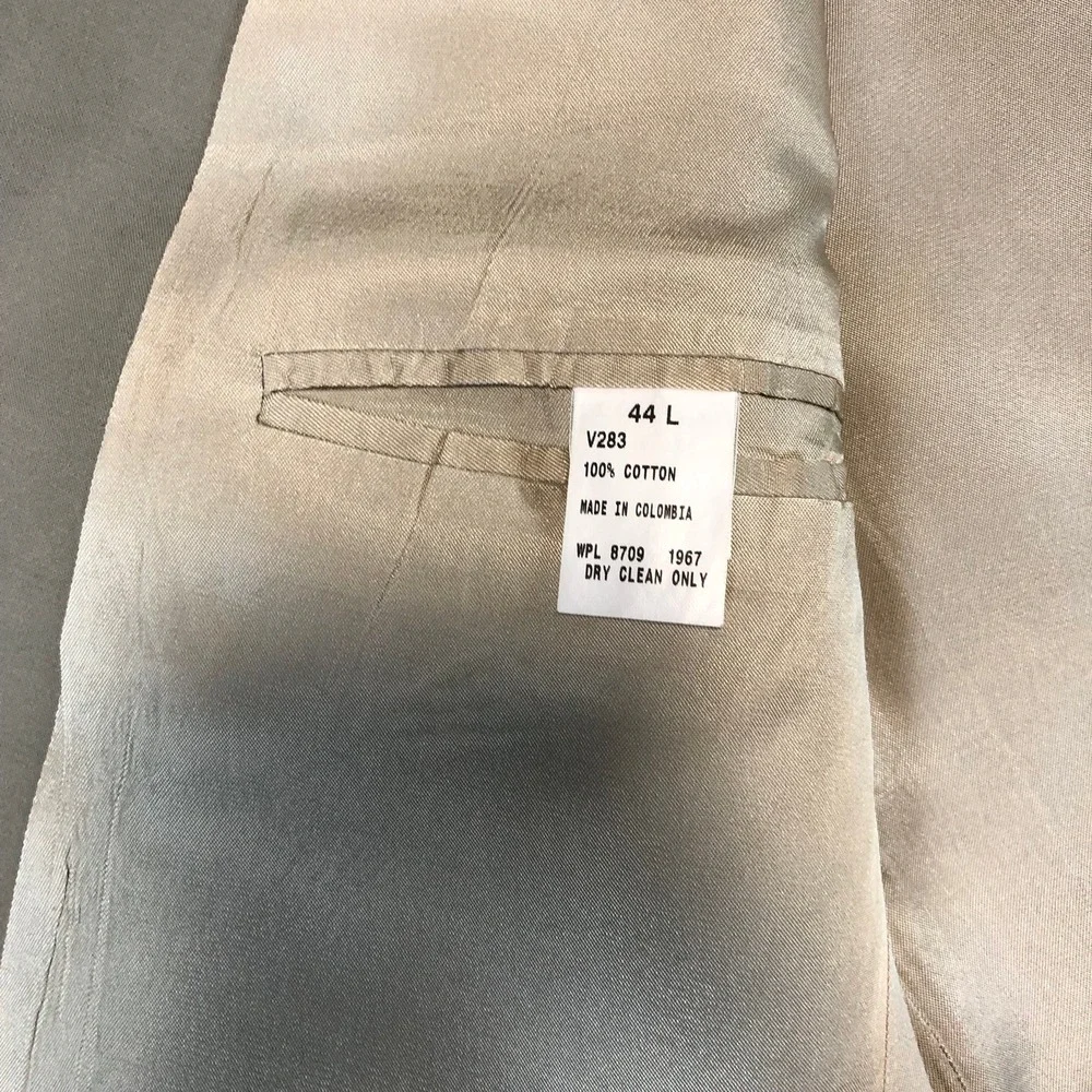 Nautica Mens‎ Beige Cotton Two Button Blazer Sport Coat Jacket